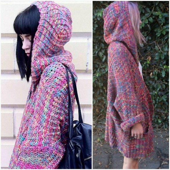 chunky rainbow cardigan